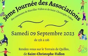 Journée des associations à Saint Christophe Vallon