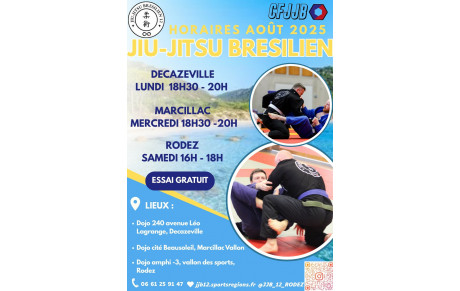 Horaires d'août 2025 